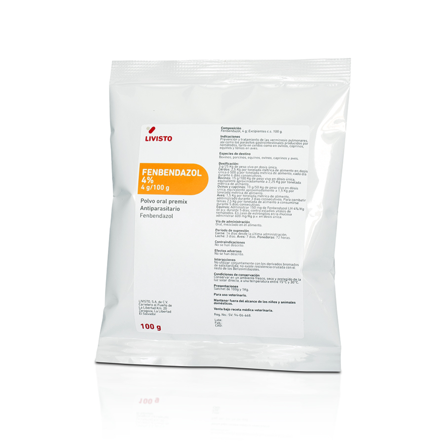 Fenbendazol 4% · LIVISTO